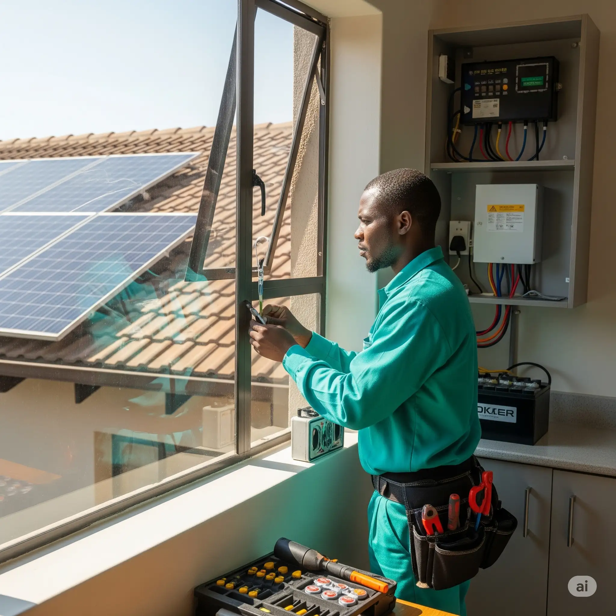 Professional cleaning service maintaining load shedding-friendly apartment
